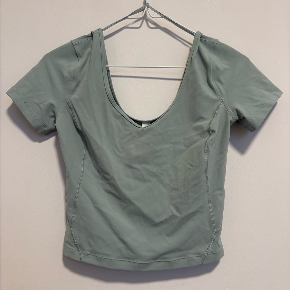 lululemon athletica Sage Green Short Sleeve Top